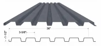 20 Gauge Galvanized B-Deck Panel